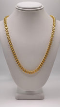 Load image into Gallery viewer, 5mm Two-Tone Diamond-Cut Franco Link Chain In 10 KT Yellow &amp; White Gold