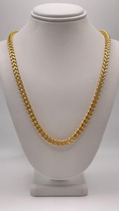 5mm Two-Tone Diamond-Cut Franco Link Chain In 10 KT Yellow & White Gold