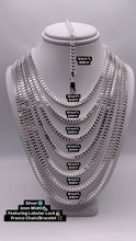 Load image into Gallery viewer, 3mm Franco Chain/Bracelet In Silver