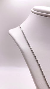 1.3mm Franco Link Chain In 10 KT White Gold