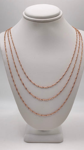 1.4mm Dainty Singapore Link Chain In 10 KT Rose Gold