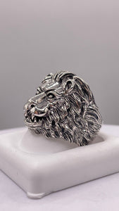 Silver Lion Ring