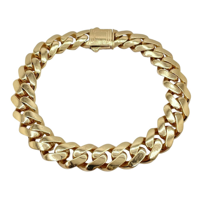 10mm Monaco Link Bracelet In 10 KT Yellow Gold