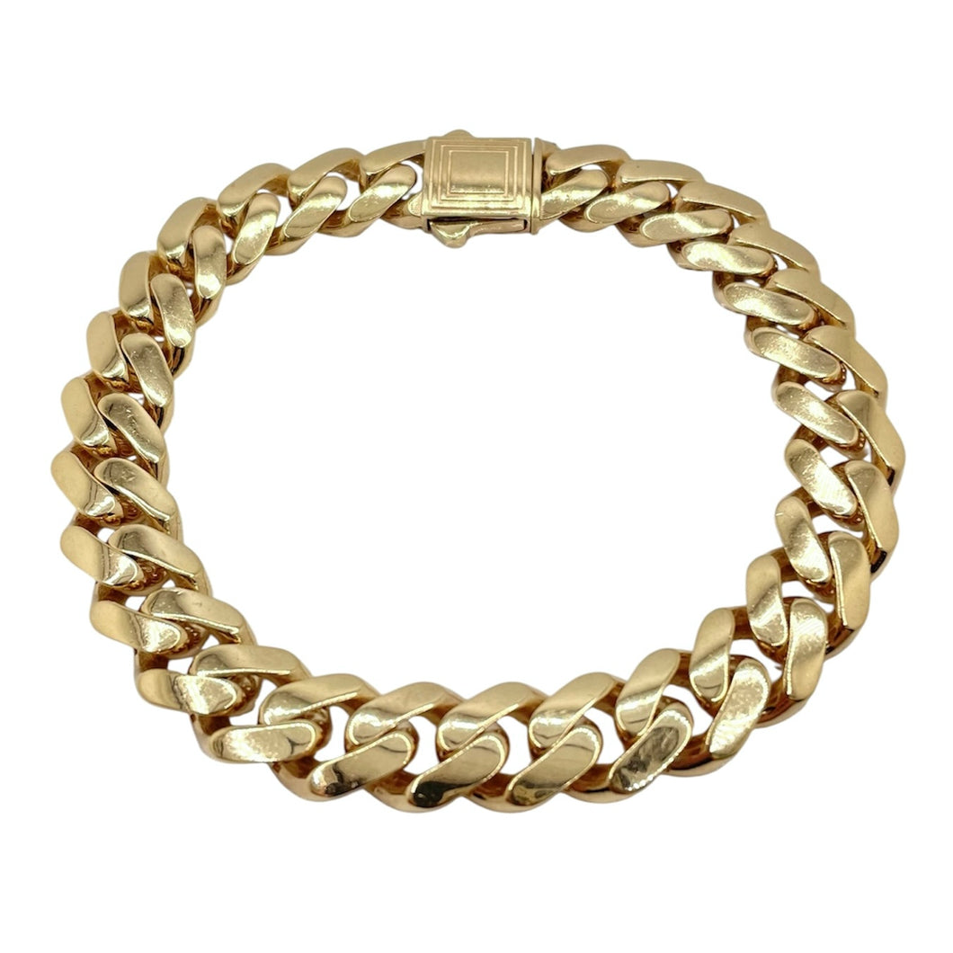 10mm Monaco Link Bracelet In 10 KT Yellow Gold