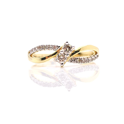 0.23 CT. Natural Diamond Infiniti Ring In 10 KT Yellow Gold