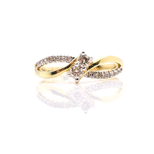 0.23 CT. Natural Diamond Infiniti Ring In 10 KT Yellow Gold