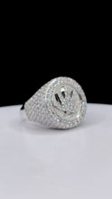 Load image into Gallery viewer, Marijuana Leaf Silver Men’s Ring With CZ