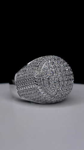 Silver Men’s Round Shape Ring With CZ