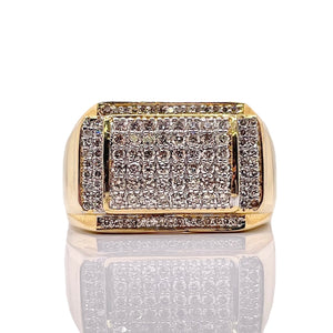 0.76 CT. Natural Diamond Men’s Ring In 10 KT Yellow Gold