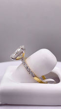 Load image into Gallery viewer, 2.49 CT. T.W Oval-Cut Certified Lab Created Diamond Engagement Ring In 18 KT Yellow Gold
