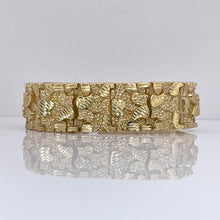 Load image into Gallery viewer, 20mm Nugget Bracelet In 10 KT Yellow Gold