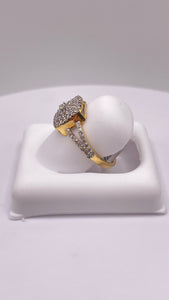 0.48 CT. Natural Diamond Square Shape Women’s Ring In 10 KT Yellow Gold