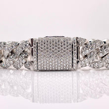Load image into Gallery viewer, 28.1 CT. Lab Grown Diamond Miami Cuban Bracelet In 10 KT White Gold