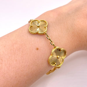 18.5mm 5 Clover Bracelet In 10 KT Yellow Gold