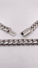 Load image into Gallery viewer, 10mm Solid Miami Cuban Link Chain In 10 KT White Gold