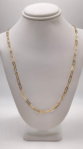 18 KT Women’s Paperclip Link Chain Necklace