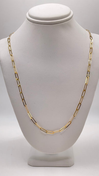 18 KT Women’s Paperclip Link Chain Necklace