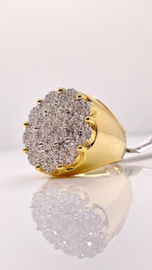 2.87 CT. Lab Grown Diamond Mens Ring In 10 KT Yellow Gold