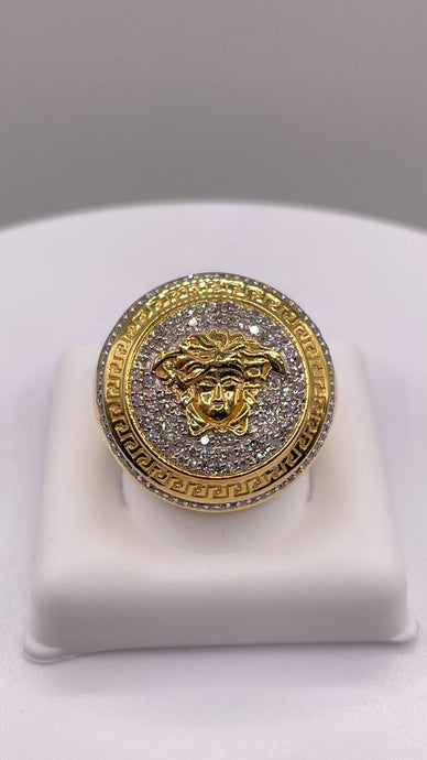 0.63 CT. Natural Diamond Versace Ring In 10 KT Yellow Gold