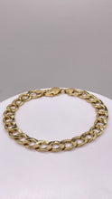 Load image into Gallery viewer, 9mm Men’s Curb Link Bracelet In 10 KT Yellow Gold