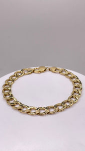 9mm Men’s Curb Link Bracelet In 10 KT Yellow Gold