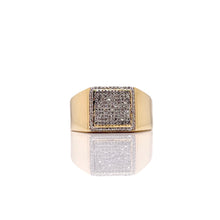 Load image into Gallery viewer, 0.33 CT. Natural Diamond Men’s Square Shape Ring In 10 KT Yellow Gold