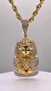 2.02 CT. Natural Diamond Nefertiti Pendent In 10 KT Yellow Gold