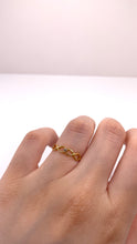 Load image into Gallery viewer, Women’s Dainty Infiniti Ring With Natural Diamond In 10 KT Yellow Gold