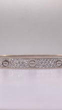 Load image into Gallery viewer, 3.50 CT. Natural Diamond 18 KT White Gold Love Bangle
