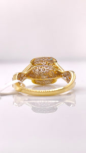 0.72 CT. Natural Diamond Ladies Ring In 10 KT Yellow Gold