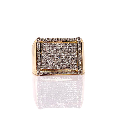 0.68 CT. Natural Diamond Men’s Ring In 10 KT Yellow Gold