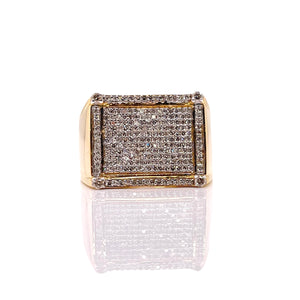 0.68 CT. Natural Diamond Men’s Ring In 10 KT Yellow Gold