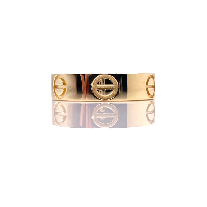 Love Band Ring In 10 KT Yellow Gold