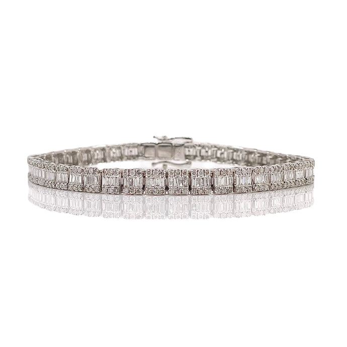 4.51 CT. T.W Natural Diamond Bracelet In 14 KT White Gold