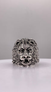 Silver Lion Ring