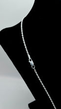 Load image into Gallery viewer, 1mm Diamond Cut Rope Chain/Bracelet In Silver