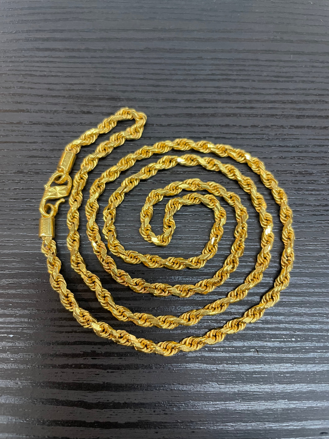 22 KT Solid Rope Chain