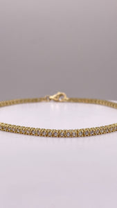 2.3mm CZ Tennis Bracelet In 10 KT Yellow Gold