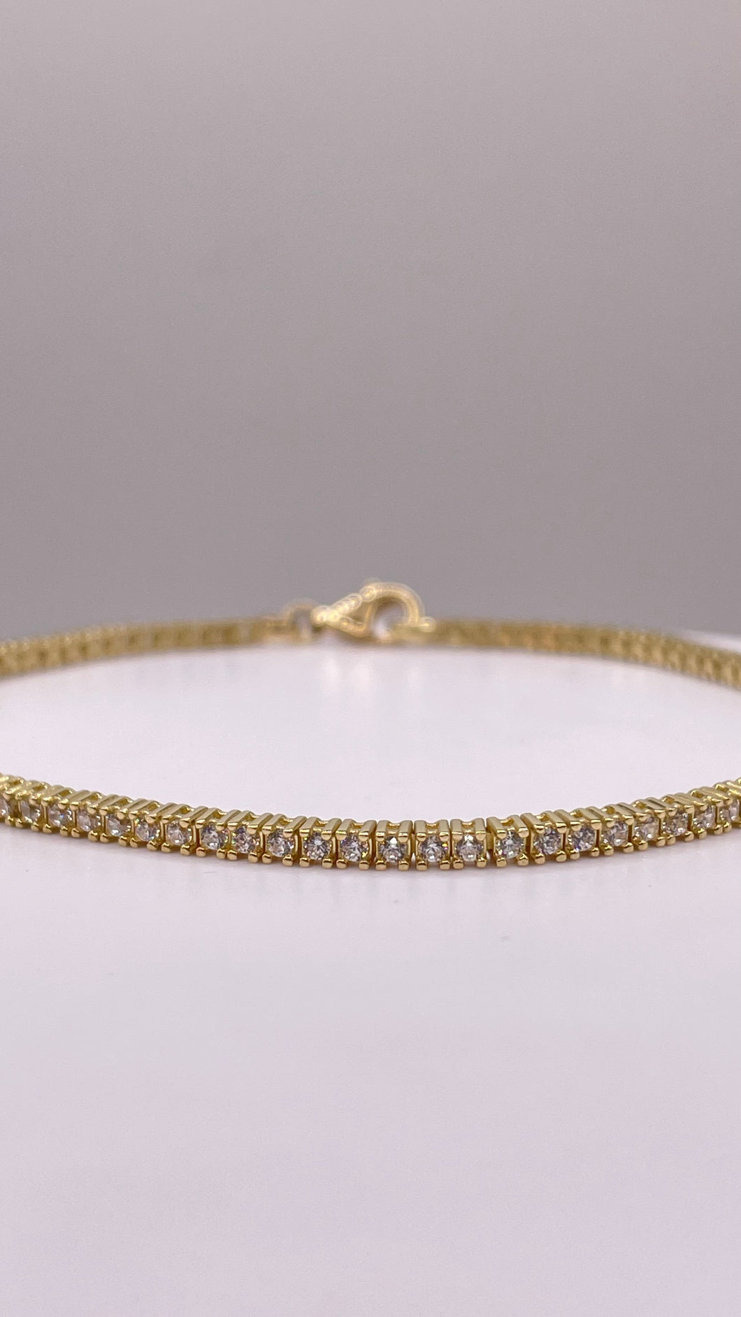 2.3mm CZ Tennis Bracelet In 10 KT Yellow Gold