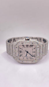 Cartier Santos Large With Natural VVS Diamonds