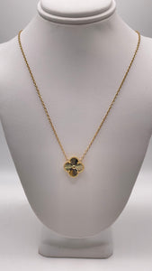 Clover Necklace In 18 KT Yellow Gold