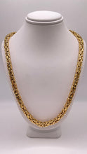 Load image into Gallery viewer, 5.3mm Solid Byzantine Link Chain In 10 KT Yellow Gold Featuring Dragon Lock