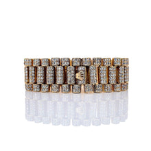 Load image into Gallery viewer, 20mm 14.5 CT. Natural Diamond Bracelet In 10 KT Yellow Gold