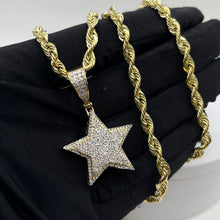Load image into Gallery viewer, 0.59 CT. Natural Diamond Star Pendant In 10 KT Yellow Gold