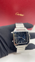Load image into Gallery viewer, 39.8mm Men’s Cartier Santos De Large Watch With Blue Dial