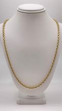 Load image into Gallery viewer, 2.9mm Solid Rope Chain In 14 KT Yellow Gold