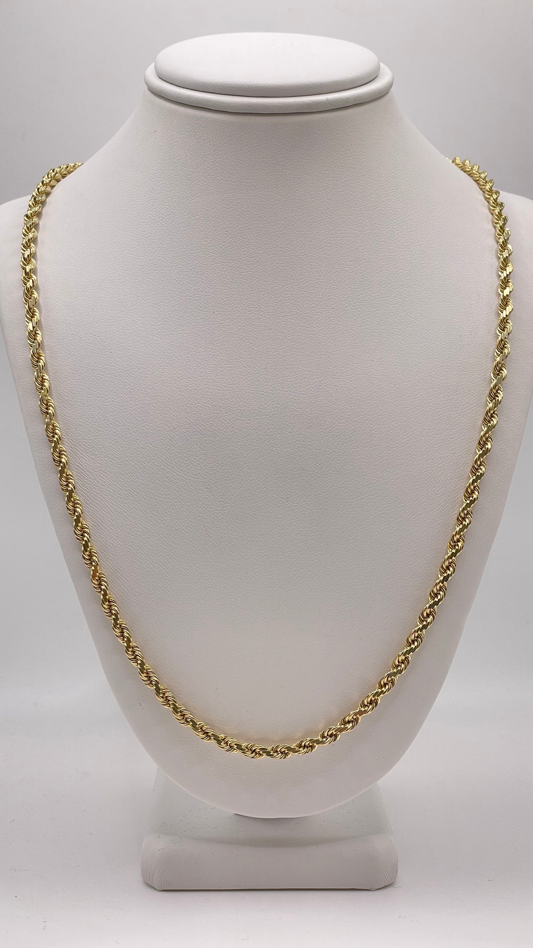 2.9mm Solid Rope Chain In 14 KT Yellow Gold