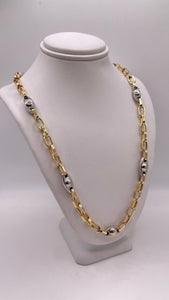 14 KT Two-Tone Unique Link Chain