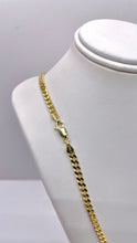 Load image into Gallery viewer, 3mm Solid Miami Cuban Link Chain In 10 KT Yellow Gold
