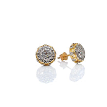 Load image into Gallery viewer, 0.62 CT. Natural Diamond Round Shape Stud Earrings In 10 KT Yellow Gold